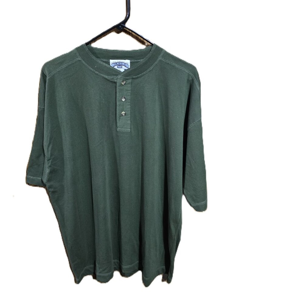 Trails Men's Casual Top Hunter Green Short Sleeve Size XL